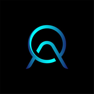 ABSTRACT LETTER OAQ MONOGRAM LOGO