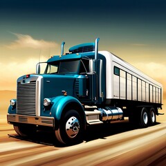 トラック車,Generative AI AI画像