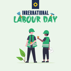 Free Vector World Labour Day Illustration for  Social Media, International Labour Day, Vector Art