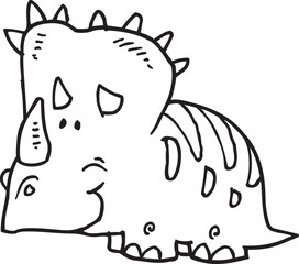 Cute Dinosaur Drawing Cartoon