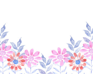 Cute Abstract Watercolor Flower Background