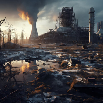 The destruction of the city of Chernobyl