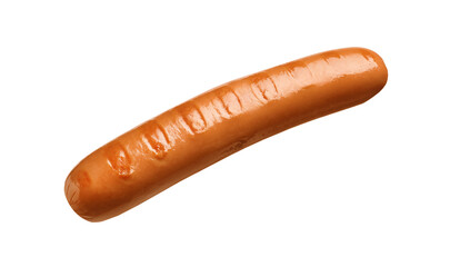 Delicious fresh grilled sausage isolated on white