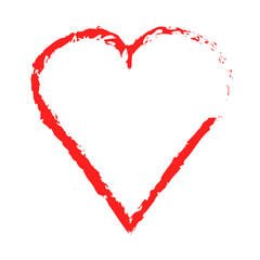 Red heart shape. Vector illustration. Eps 10.