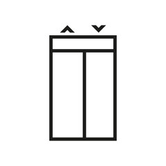 Elevator icon. Elevator doors with arrows icon. Vector illustration. Eps 10.