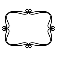 cute doodle frame shape design