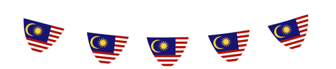 Obraz premium Malaysia flag Illustration, Malaysia Independence day clipart 
