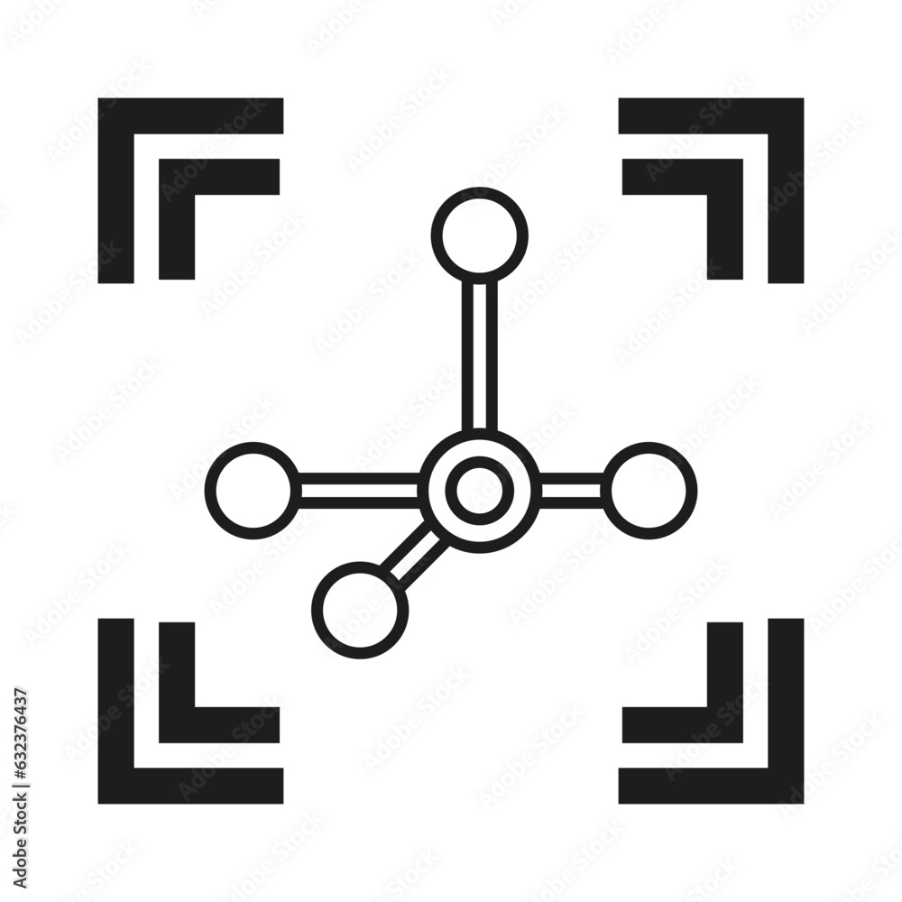 Aufkleber network connection hub. device connection. switch icon. vector illustration. eps 10.