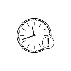 Delay icon design isolated. Clock icon. Vector illustration. Eps 10.