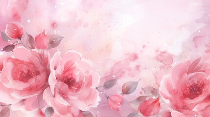Pink floral background, delicate flowers texture.