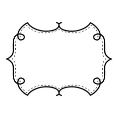 cute doodle frame shape design