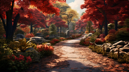 Fall Foliage Serenade: Vibrant Autumn Colors in the Park