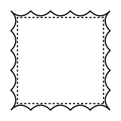 cute doodle frame shape design