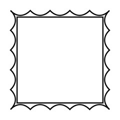 cute doodle frame shape design