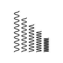 Set of metal springs. Vector illustration. Eps 10.