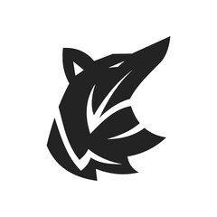 fox logo template Isolated. Icon Illustration Brand Identity. Abstract Vector graphic