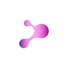Molecule, purple. Logo design element with business. Vector illustration. Eps 10.