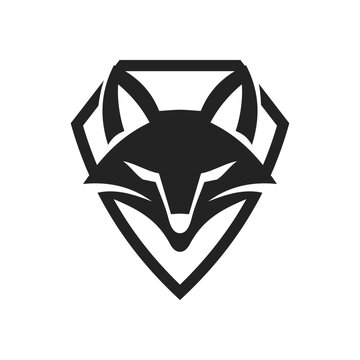 fox logo template Isolated. Icon Illustration Brand Identity. Abstract Vector graphic