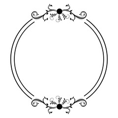 cute florel frame shape design