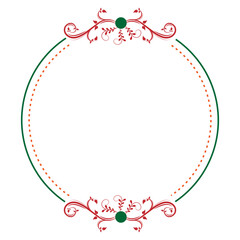 cute florel frame shape design