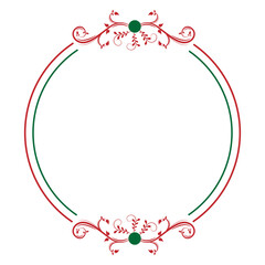 cute florel frame shape design