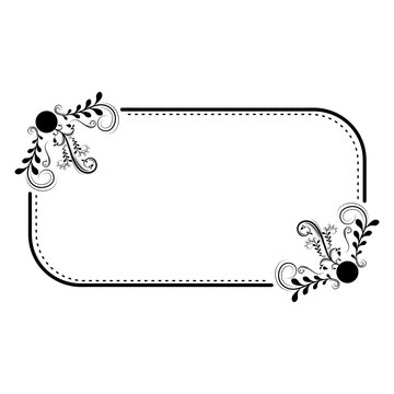 cute florel frame shape design