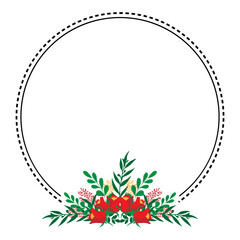 cute florel frame shape design