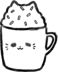 latte cat cup