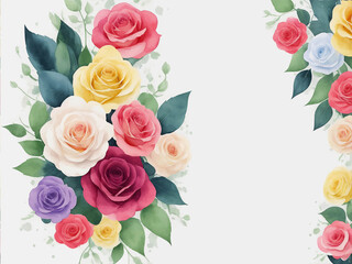 Rose Flower Background for Invitation Card