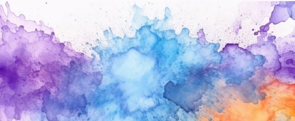 colorful watercolor isolated white background. generative aii - obrazy, fototapety, plakaty