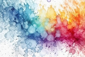 Fototapeta premium colorful watercolor isolated white background. generative aii