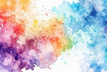 colorful watercolor isolated white background. generative aii