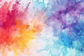 Fototapeta premium colorful watercolor isolated white background. generative aii