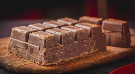 close up of chocolate bar