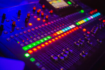 audio mixing console