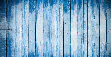 Fototapeta na wymiar a blue and white wooden background
