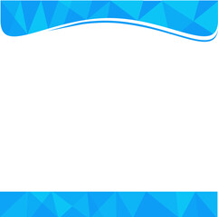 simple vector template blank background blue triangle