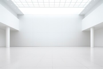 Empty white modern room. Mock up display for copy space