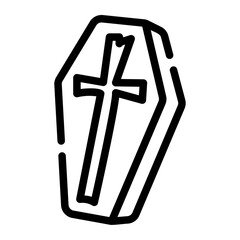 Obraz premium coffin Line Icon