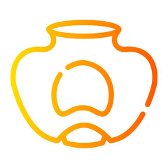 vase Line Gradient Icon