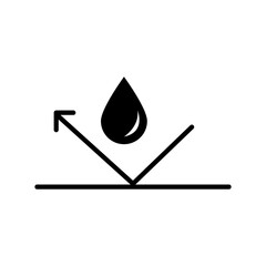 Waterproof icon, water protection icon flat illustration on white