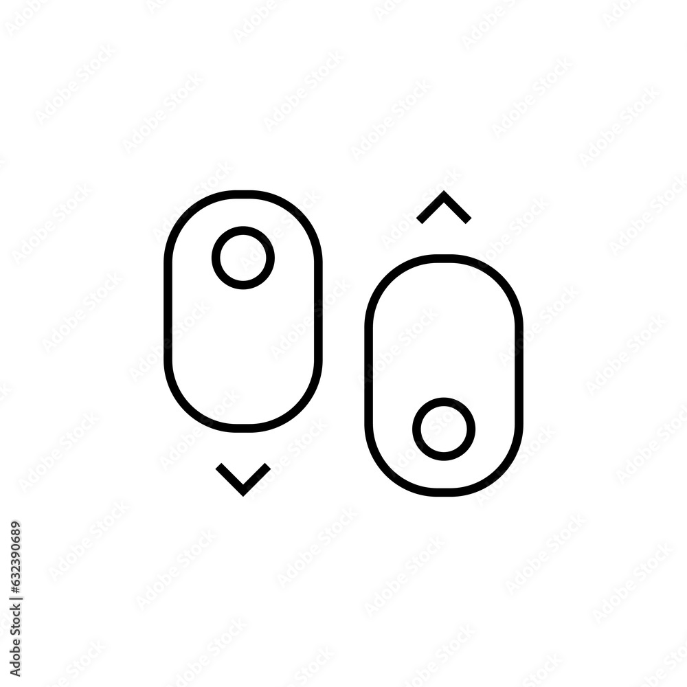 Aufkleber scroll down up - computer mouse icon. flat illustration on white background..eps