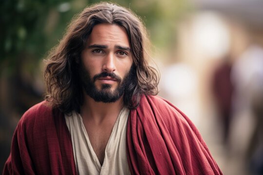 Jesus wearing a red sash in the parable of the Lost Coin in Luke 15:8-10, woman who loses one of her ten silver coins and diligently searches for it until she finds it, God's joy when a sinner repents