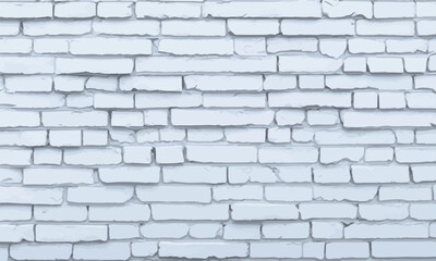 Fototapeta premium Brick wall white surface texture background. brick wall pattern vector illustration