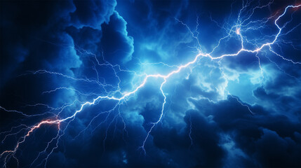 Dramatic Lightning Illuminates Dark Stormy Skies with Atmospheric Power