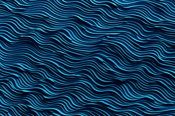 Fototapeta premium Blue water wave line pattern background. Japanese style concept. Generative A