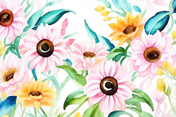 Beautiful abstract colorful floral illustration