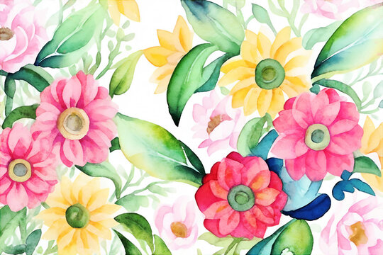 Beautiful abstract colorful floral illustration