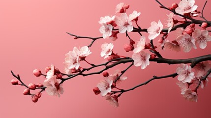 Sakura Serenade: Embracing the Pink Blossom Background, generative ai