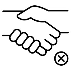 Obraz premium Stop touching icon